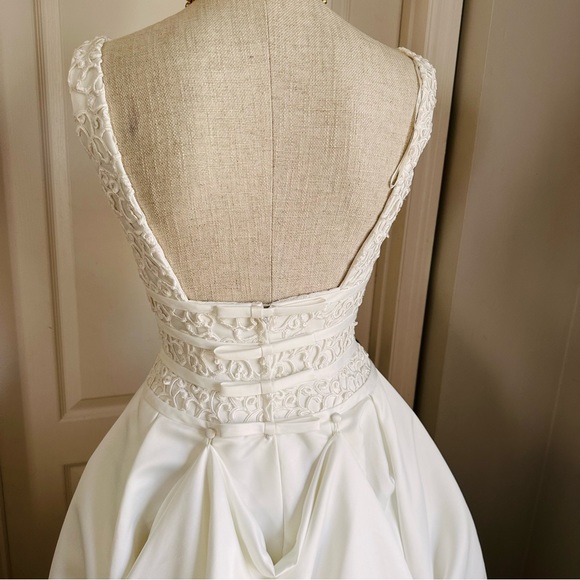 Oleg Cassini Embroidered Wedding Dress - Picture 9 of 16